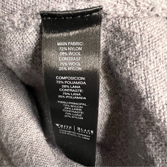 White House Black Market Women Open Front Wool Blend Gray Sweater Size Small GUC - Picture 6 of 7